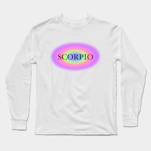 Glowing Aura Scorpio Zodiac Sign Long Sleeve T-Shirt